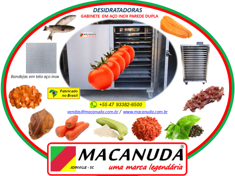 EQUIPAMENTO PROFISSIONAL PARA SECAR BANANA GABINETE AÇO INOX MACANUDA